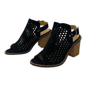 Chinese Laundry Z-Carnival Slingback Shootie Split Suede Black US Women's 7.5